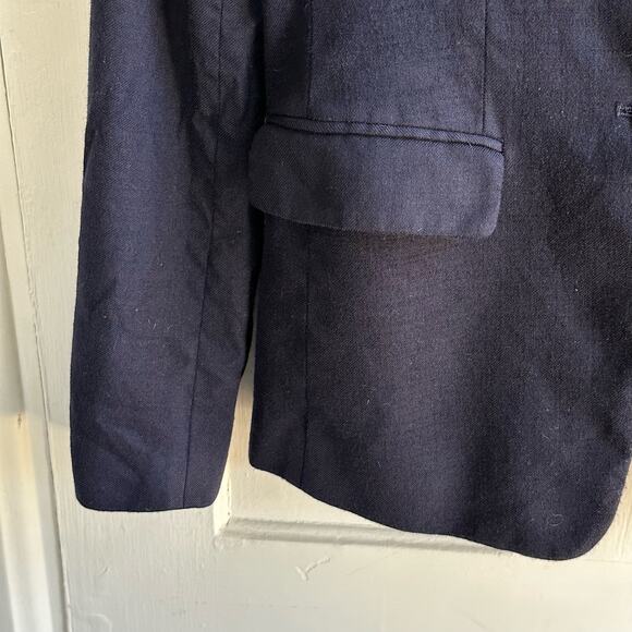 J Crew Regent Blazer Wool Single Button Navy Blue - Picture 6 of 8